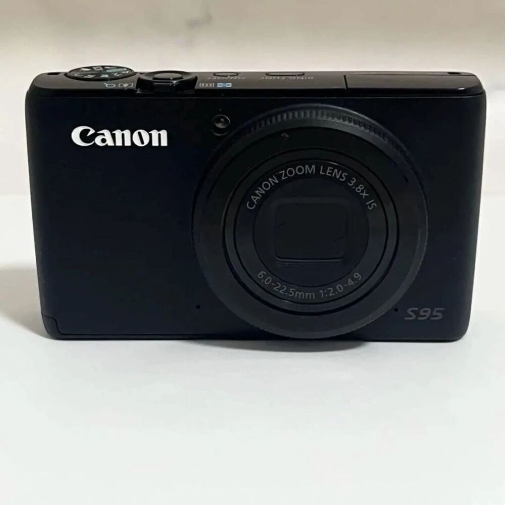 Canon PowerShot S95 10MP Digital Camera Black 3.8x Zoom Compact Digicam Tested